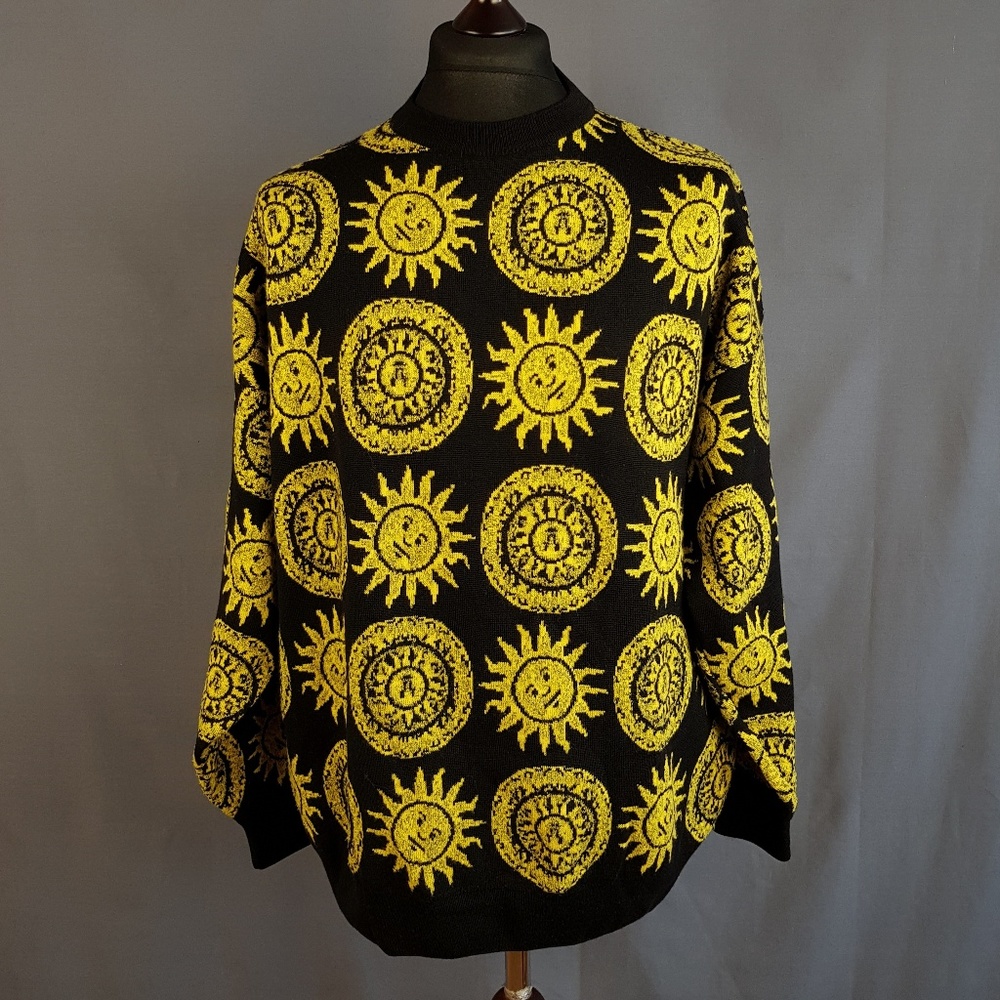 Gianni Versace Wool Sweater Baroque Medusa Mens XL